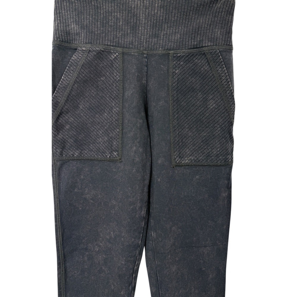 Aerie Chill Play Move Leggings XS Ribbed Pocket Stretch Cotton Jogger NWT Acid - Picture 3 of 11